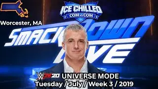 WWE SmackDown LIVE (Tue.July.Wk3.2019) - COM 🆚 COM No Commentary Stream | WWE 2K20 Universe Mode