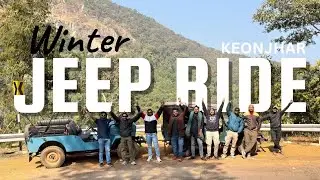 Vintage Jeep Ride in Keonjhar, Odisha - Winter Road Trip in Classic Jeep - An old jeep,a winter road