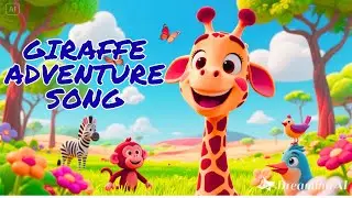 Giraffe Adventure Song |  Joyful and Playful Nursery Rhyme | Kidsjourney