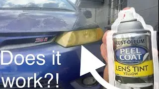 Rust-Oleum Peel Coat Head Light Tint Test! ( Rustoleums Plastidip )