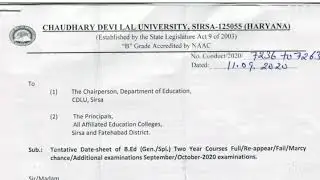 B.Ed  2nd year datesheet (CDLU) NAVEEN dahiya