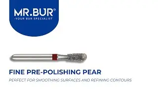 ISO F830L Pear Fine Pre-Polishing Diamond Bur FG | MR.BUR