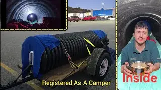 (Full Build Video) Stealth Camping In A Culvert At Walmart 