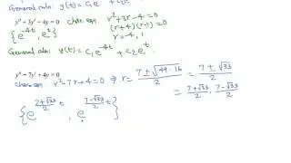 Second Order linear ODEs: real and distinct roots