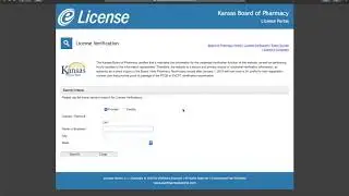How To Search Kansas Public Records to find Pharmacy Licenses