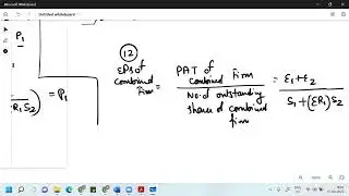 Mergers & Acquisition-Numerical-PYQ-Corporate Valuation & Restructuring MBA