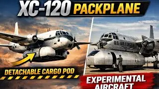 XC-120 Packplane: Транспортный самолет ВВС США со съемным грузовым контейнером.
