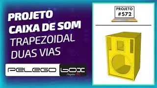 #572 CAIXA DE SOM TRAPEZOIDAL 2 VIAS DUTADA 1 X 12