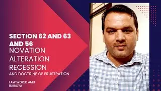 CLASS- 14 NOVATION ALTERATIONS RECESSION SECTION 62 , 63 AND SECTION 56 FRUSTRATION OF CONTACT