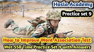How to Improve Word Association Test | WAT SSB Time Practice with Answers | Hosla Academy 