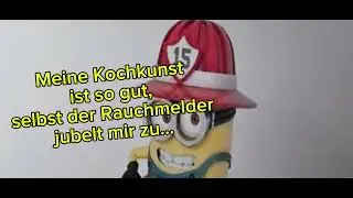 Gefahren lauern in der K&uuml;che.....#kochen #rauchmelder #Kunst #humor #witze 