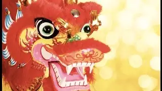 Lion and Dragon Dance Guangzhou China by David Howse Calgary Alberta Canada