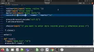 binary file read write and search student records using encode and decode function