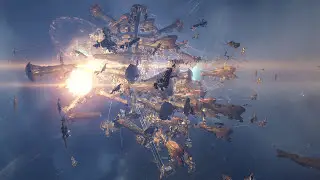 EVE Online Large Capital Ship Battle in Nalvula