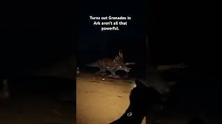 Turns out Grenades aren&rsquo;t all that powerful in Ark #arksurvivalevolved #ark #grenades #fail