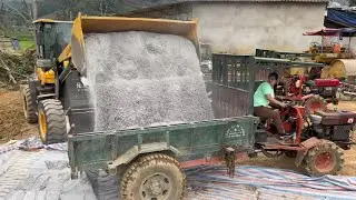 Heavy-Duty Farm Vehicles Transport Massive Construction Materials to the Worksite