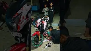RTR 2V Sticker Modification🔥 #modified #sticker #foryou #motorcyclegear #bike