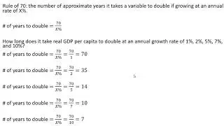 Mathematics for Business & Economics: Rule of 70