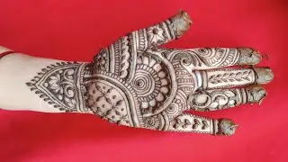 Front hand mehandi tutorial by @Muskanhennna