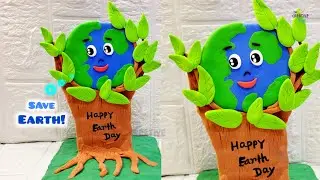 🌎 Easy Earth Day Special Clay model| Earth Day Poster | Save Earth school project