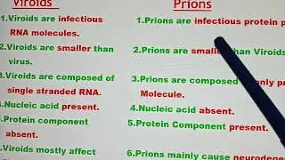 Comparison between Viroids and Prions