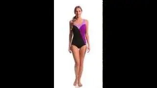 Speedo Color Block Comfort Strap One Piece Swimsuit | SwimOutlet.com