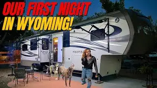 RV Campsite Cookout in Greybull, Wyoming