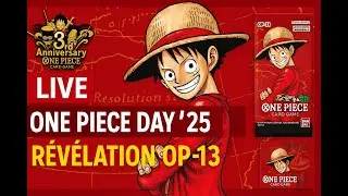 R&Eacute;V&Eacute;LATION TOUTES LES CARTES OP13 🔥 One Piece Day'25 &ndash; Live en direct