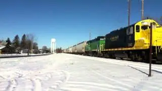 SCXY Geeps running through Pine City, MN (1/4/2013)