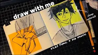 drawing asmr (no music) relaxing drawing sounds for sleep 🍒 real time