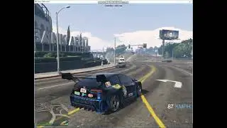 DRIVING SPORTS CAR WITH HIGH SPEED