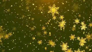 HD Animated Christmas Winter Falling Gold Snowflakes Overlay 🌨⛄.