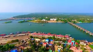 Neendakara Fishing Harbour Kollam Helicam View