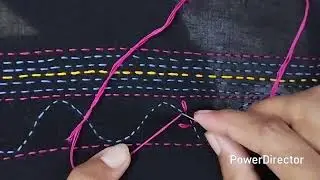  Simple Kacha Tanka Embroidery Design for Trouser | Hand Embroidery border design 