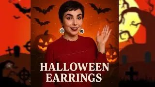 Making Polymer Clay Ghost & Pumpkin Earrings | A Unique Idea for Halloween 🎃👻