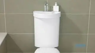 Caroma Profile Toilet with Water Saving Integrated Dual Flush Hand Sink