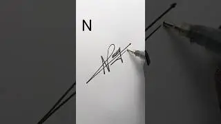 N letter stylish signature making tutorial #easysignature #howtosign #autographs