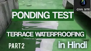 Ponding test details in hindi, Terrace waterproofing, #construction #ponding #waterproofing