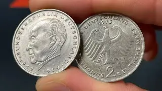 1973 Germany 2 Mark Coin &bull;&nbsp;Konrad Adenauer &bull;&nbsp;Values, Information, Mintage, History, and More