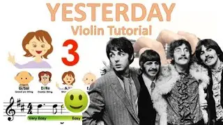 The Beatles - Yesterday Sheet music and easy violin tutorial