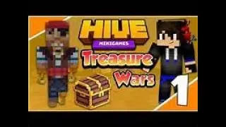 Minecraft Treasure wars duos but im alone??!