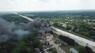Drone video of Tuesday's crash that shut down I-90/39 in Janesville