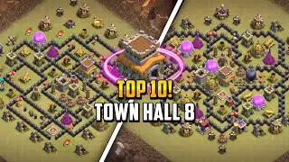 Top 10! Town hall 8 (Th8) War/Hybrid/Trophy/Defense Base Layout + Copy Link 2024 | Clash of Clans