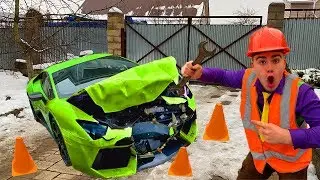 Mr. Joe repaired Crashed Car Lamborghini Huracan in Car Service w/ Cool Race 13+