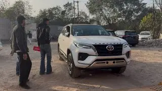 New Toyota Fortuner 2026 Top Model White SUV Car Transport Service Bangalore Delivery at Chandigarh