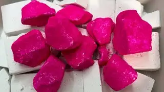 ✨HAPPY NEW YEAR✨Hot Pink Jumbo Chunks & Fresh Blocks 🩷 Gym Chalk ASMR 