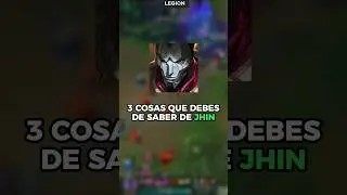 3 COSAS QUE TIENE QUE SABER UN MAIN JHIN 👈 #leagueoflegends #jhin #sublime #lol