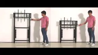 Hand lifting stand for smart tv touch monitors 55 -75 inch