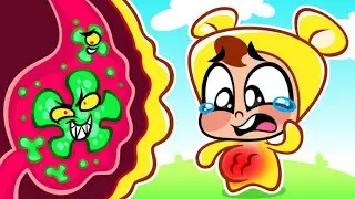 Monster in My Tummy 👺 Funny Kids Songs And Nursery Rhymes😍