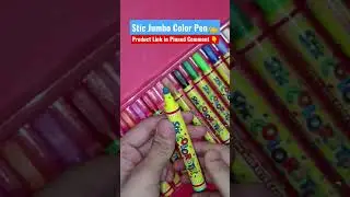 Stic Jumbo Color Pens #shorts #satisfying #stationerywallah #youtubeshorts #sketch